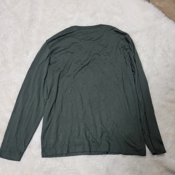 Theory Gaskell NL Anemone Long Sleeve soft tee green size XL - Picture 5 of 6